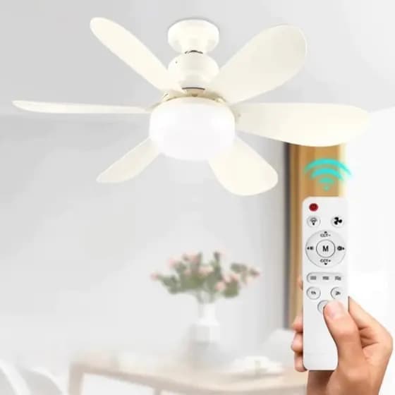 Ventilador De Teto Wind Light Inteligente Lâmpada Led 30W Eficiência Econômica A