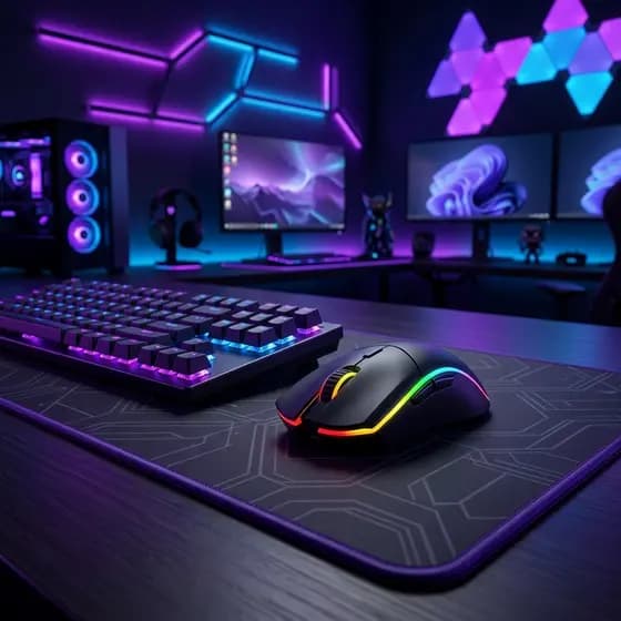 Mouse Gamer Sem Fio RGB Recarregável Alta Sensibilidade Sem Atraso Botões Laterais Clique Macio Para Jogos Computador