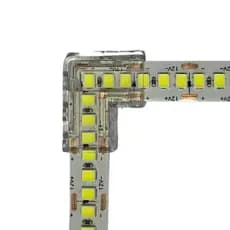Conector para fita led Forma L 90° Emenda conexão para fita led 10mm Para fita 240 leds 12v ou 24v