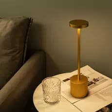 Kit 3 Luminária Abajur Touch Mesa Quarto Sem Fio Dimerizável Abajur Touch Para escritório Dourado Com Carregador Tipo C