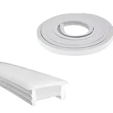 Perfil de led Flexível em silicone de embutir anti chama 25x10mm IP68 blindado para fita de led