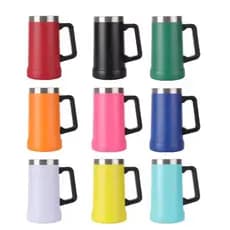 Caneca Térmica Chopp Cerveja Camada Dupla Em Inox Copo 710ml