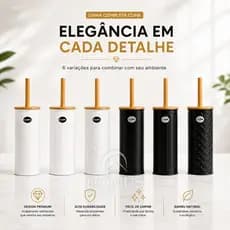 Limpeza  Sanitária Escova Higienização Vaso Em Aço Inox C/ Suporte