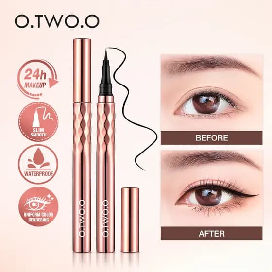 [Produtos prontos para entrega no mesmo dia] O.TWO.O Eyeliner Hold Makeup Não é fácil de borrar Delineador líquido