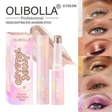 [Produtos prontos para entrega no mesmo dia] OLIBOLLA Highlighter Eyeshadow Stick Crystal Jelly Highlighter Sombra Super