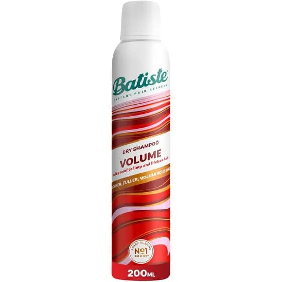 Shampoo Seco e Volumizador Batiste 200ml, Benefícios para o Cabelo com Colágeno, Spray sem Enxágue para Refrescar o Cabe