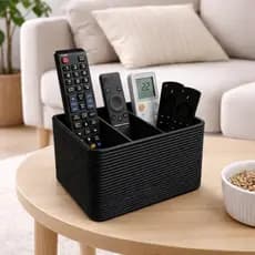Organizador Controle Remoto Multifuncional Mesa 3 Divisorias Tv Ar Condicionado, minimalista