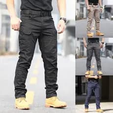 Calças Táticas X7 com Múltiplos Bolsos, Resistentes ao Desgaste, Estilo Xadrez, Calças Masculinas para Atividades ao Ar