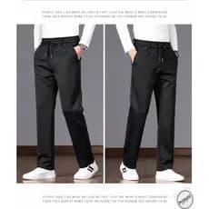 Calças Casuais Masculinas PWM para Primavera e Verão, Corte Reto, Soltas, Cintura Alta Elástica, Calças Esportivas Longa