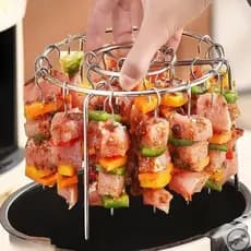 Suporte Vertical para Churrasqueira LONTIME, Suporte Removível para Espetos de Churrasco 12/24pwm