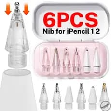 Conjunto de 4/6 Pontas de Substituição PWM para Apple Pencil - Acessórios Universais para Pontas de Caneta Touch - So