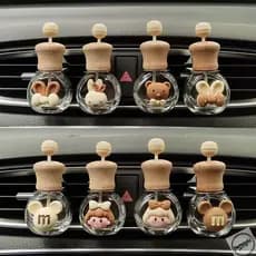 Difusor de aroma para saída de ar do carro, com personagens fofos: coelho, urso, Mickey, difusor de fragrância para inte