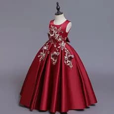 Vestido de Princesa Kalisa 2026 para Meninas, Vestido Longo de Alta Qualidade para Festa de Aniversário