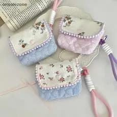 OZTH Floral Bolsa De Moedas Portátil Saco De Embreagem Batom Fone De Ouvido Diversos Armazenamento Carteira Mini Maquiag