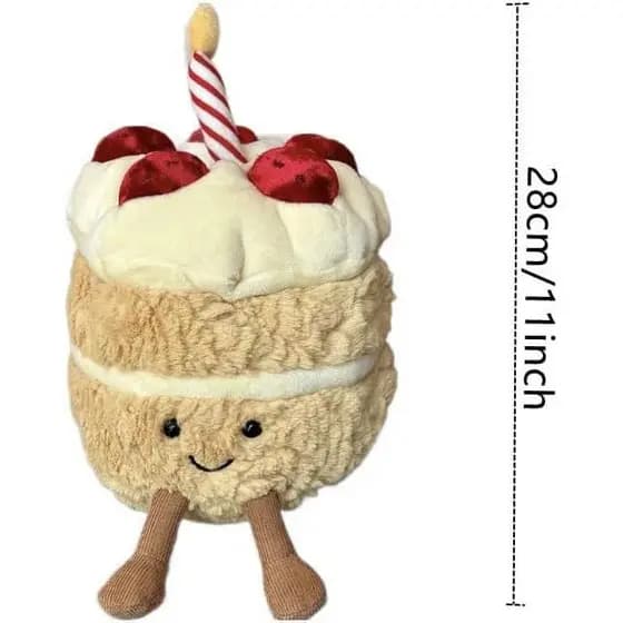 Brinquedo De Pelúcia Para Bolo De Aniversário De 28 Cm , Travesseiro De Sorriso Fofo , Divertido , Decoração Colecionáve
