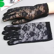 Luvas De Renda Elegantes Com Padrão Exclusivo Vintage Sem Dedos Para Festas De Chá E Eventos De Cosplay