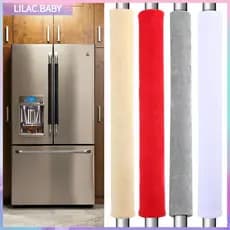 Lilac / 2pçs Capa De Proteção Para Maçaneta De Geladeira De Veludo Flexível Com Alça Para Geladeira