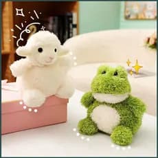 HQ2 Bonito Dos Desenhos Animados Sapo Ovelha Bonecas De Pelúcia Para Meninas Decoração Casa Brinquedos Crianças