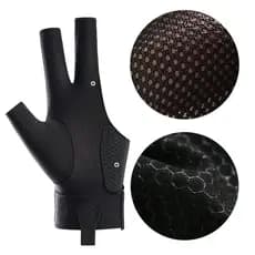 Luvas de snooker, luvas elásticas de três dedos para bilhar, luvas de treinamento antiderrapantes e respiráveis, adequad