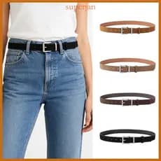 Elegante Cinto Feminino Camurças Pin Fivelas Adequado Para Várias Ocasiões