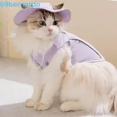 BERNARDO Roupas De Proteção Solar Para Animais De Estimação , Com Chapéu De Sol Acabamento Reflexivo , Camisa De Seda Ge