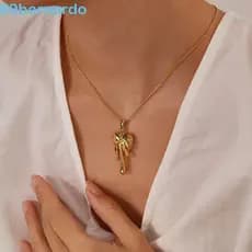 Colar Feminino BERNARDO , Requintado De Amor De Lava , Corrente De Clavícula Delicada E Brilhante Geométrica