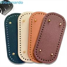 BERNARDO 3 Pçs/SET Base De Bolsa De Malha , Couro Com Fundo Redondo Oval Confortável , Conveniente