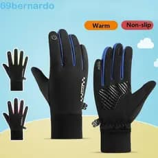 BERNARDO Luvas Quentes Infantis , Antiderrapantes Para Andar De Bicicleta Crianças De Inverno Com Dedos Inteiros ,