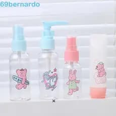 Conjunto De Garrafas De Viagem BERNARDO , Vazias Fofas Para Cuidados Com A Pele , Frascos Dispensadores De Maquiagem , F