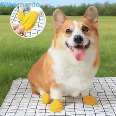 BERNARDO Capa Impermeável Para Pés De Cachorro , Sapatos De Chuva Elásticos Antiderrapantes Animais De Estimação , Capas