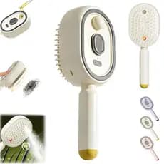 Escova a Vapor para Cabelo, Escova Elétrica com Almofada de Ar e Spray, Escova Elétrica com Almofada de Ar e Spray para