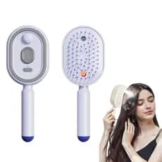 Escova de Massagem com Almofada de Ar e Pulverização Elétrica, Escova Desembaraçadora com Névoa Nano Refrescante e Cerda