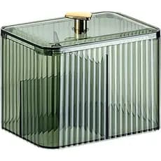 Dispensador de Discos de Algodão - Recipiente para Cotonetes com Tampa, Armazenamento de Discos de Algodão, Suporte para