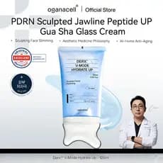 OganacellPDRNPeptideGuaShaGel para Definição da Linha do Maxilar, Escultura Facial e Redução de Inchaço, Cuidado Firmado
