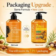 UpgradeCurlDefining280ml—Adequado para cabelos ondulados e cacheados, ajuda a reduzir o frizz e a opacidade, hidrata e p