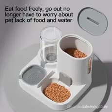Comedouro automático para animais de estimação, tigela para gato com água e comida integradas, bebedouro e comedouro de