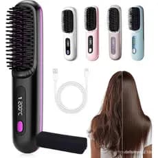 Go Brush Pro UK, Escova Alisadora de Cabelo Sem Fio Oficial Go Brush Pro com Estojo, Escovas de Estilização Térmicas Por