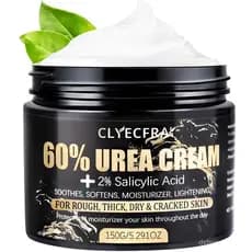 Creme de Ureia 60% com 2% de Ácido Salicílico, Creme de Ureia 60% para Pés e Mãos - Hidratante de Máxima Potência para P
