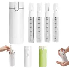 Dispensador de Viagem 4 em 1 para Enchimento, Conjunto de Frascos de Viagem 4 em 1 à Prova de Vazamentos com Etiqueta, F
