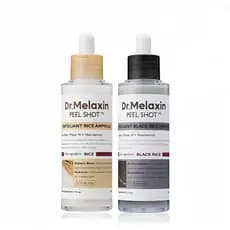 Peel Shot Glow Rice Ampoule Duo - Séruns para Iluminar, Esfoliar e Hidratar - Adequado para Todos os Tipos de Pele VLPJ