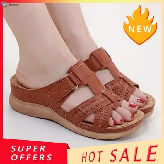 Chinelo Ortopédico Feminino/Sandália Deslizante No Dedo Do Pé Aberto