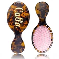 Escova de Cabelo Personalizada com Nome, Mini Escova de Cabelo de Viagem Personalizada para Mulheres, Pente de Cabelo co