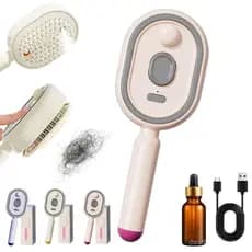 Escova Elétrica de Massagem e Vaporização para Cabelo, Escova Elétrica de Massagem a Vapor para Cuidado Capilar 2026, Es