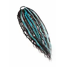 Extensão de Cabelo Trançado Sintético de 22 Polegadas com Contas, Estilo Boho Dreadlock, para Mulheres, Acessório de Cab