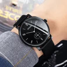 Relógio De Pulso Skmei De Quartzo Casual À Prova D 'Água Com Pulseira De Couro Para Masculino E Mulheres