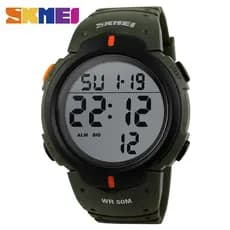 Skmei relógios de esportes masculinos cronos relógio de contagem regressiva à prova dwaterproof água led digital homem r