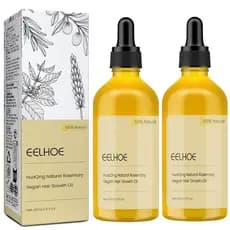 Pacote com 2 Óleos Naturais para Crescimento Capilar, Óleo para Crescimento Capilar Carvenchi com Alecrim Orgânico, Nutr