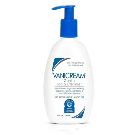 Vanicream Sabonete Facial Suave com Dispensador de Bomba - 8 fl oz - Formulado Sem Irritantes Comuns para Pessoas com Pe