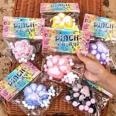 Brinquedos Squishy De Aperto De Pata De Gato Pintinho Kawaii Soft Squeeze Com Bola para Alívio De Estresse Presentes