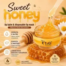 Lip Oil Protetor Labial + Máscara Labial Descartável Sweet Honey T&G Tango